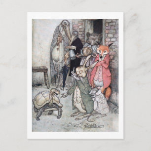 Carte Postale Le lièvre et la tortue