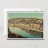 Carte Postale Le Limmatquay, avec Polytechnique, Zurich, Suisse (Devant / Derrière)