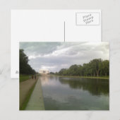 Carte Postale Le Lincoln Memorial et piscine se reflétante (Devant / Derrière)