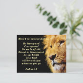 Carte Postale Le Lion de Juda Verset Biblique à Mémoriser (Debout devant)