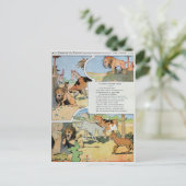 Carte Postale Le lion vieillissant, des fables (Debout devant)
