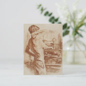 Carte Postale Le lithographe (Debout devant)