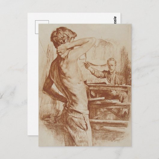 Carte Postale Le lithographe (Devant / Derrière)