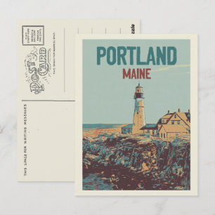 Carte Postale Le littoral phare Portland Maine USA