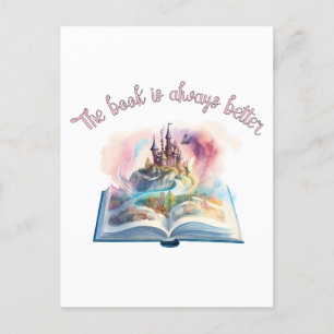 Carte Postale Le livre est toujours meilleur