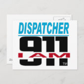 Carte Postale Le logo de I Am 911 pour Fire, EMS, Dispatch! (Devant / Derrière)