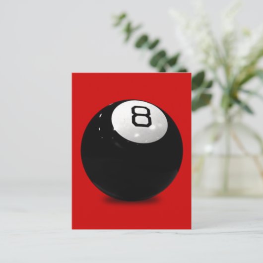 CARTE POSTALE LE LOGO DU BLACK WHIT DE QUEBALL POOL GAME (Debout devant)