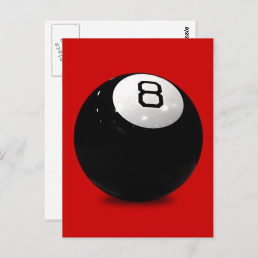 CARTE POSTALE LE LOGO DU BLACK WHIT DE QUEBALL POOL GAME (Devant / Derrière)
