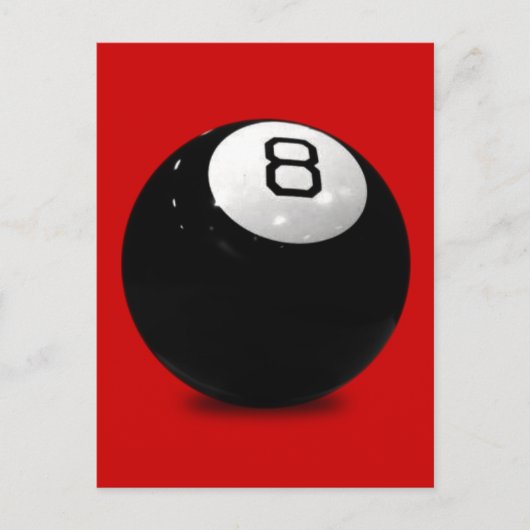 CARTE POSTALE LE LOGO DU BLACK WHIT DE QUEBALL POOL GAME (Devant)