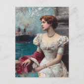 Carte Postale Le long de la rivière Collage de techniques mixtes (Devant)