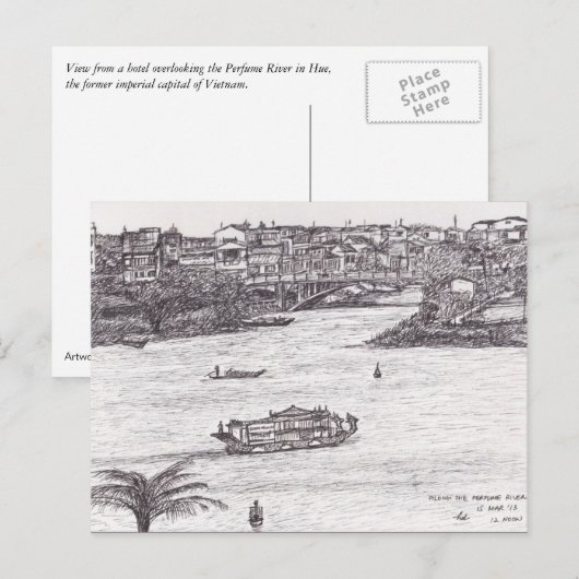 Carte Postale Le long de la rivière des parfums (Devant / Derrière)