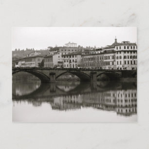 Carte Postale Le long de l'Arno à Florence, Italie