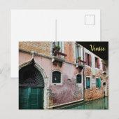 Carte Postale Le long des canaux de Venise (Devant / Derrière)
