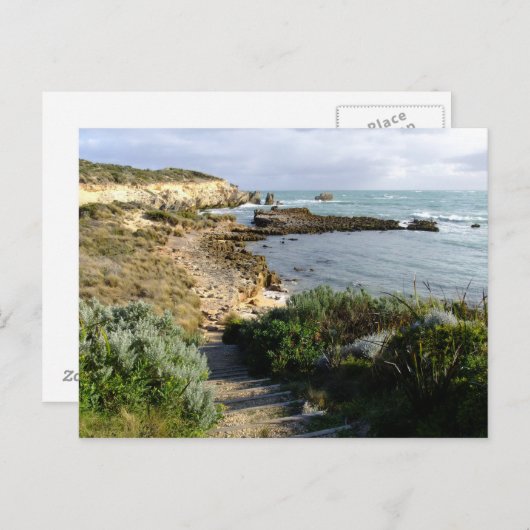 Carte Postale Le long du sentier côtier (Devant / Derrière)