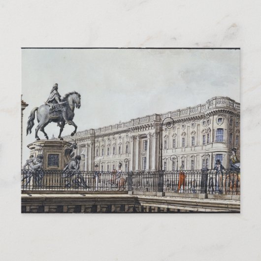 Carte Postale Le long pont avec un monument aristocratique (Devant)