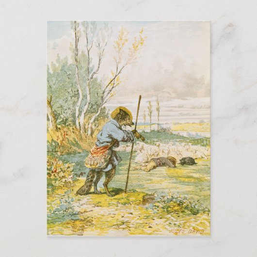 Carte Postale Le loup en berger (Devant)