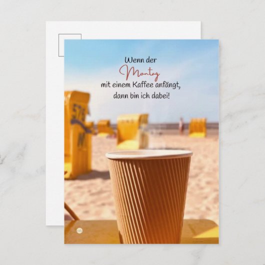 Carte Postale Le lundi (Devant / Derrière)