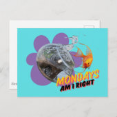 Carte Postale Le Lundi, N'Est-Ce Pas ? (Devant / Derrière)