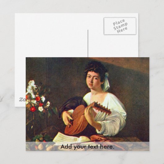 Carte Postale Le Lute Player (Devant / Derrière)