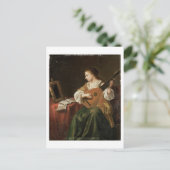 Carte Postale Le Lute Player (huile sur panneau) (Debout devant)