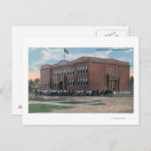 Carte Postale Le lycée avec Faculté et Étudiants (Devant / Derrière)