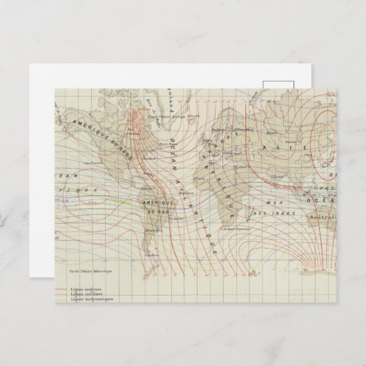 Carte Postale Le Magnétisme du Globe Terrestre (Devant / Derrière)