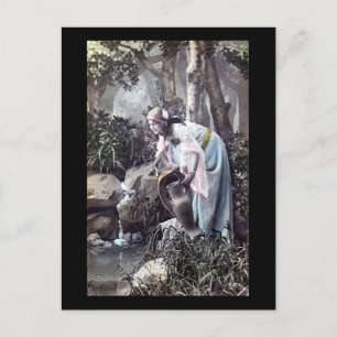 Carte Postale Le magnifique Maiden Romantique Français 1906 Vint