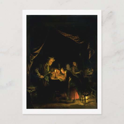 Carte Postale Le maître d'école, 1660-65 (huile sur panneau) (Devant)