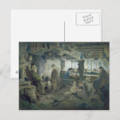 Carte Postale Le maître d'école, 1868 (Devant / Derrière)