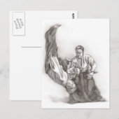 Carte Postale Le maître d'un aikido - utilisation de l'énergie d (Devant / Derrière)