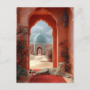 Carte Postale Le majestueux Cheetah dans un palais marocain du d