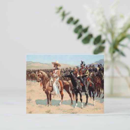 Carte Postale Le major mexicain par Frederic Remington (1889) (Debout devant)