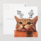 Carte Postale Le mal et l'ange sur la tête (Devant / Derrière)