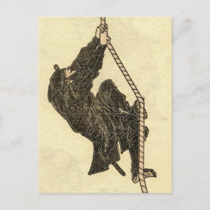 Carte Postale Le manga vintage des années 1800 de Ninja par Hoku