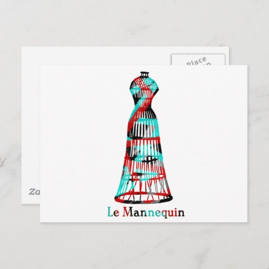 Carte Postale Le Mannequin (Devant / Derrière)