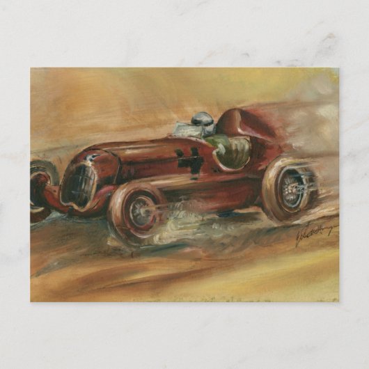 Carte Postale Le Mans Racecar par le harpiste d'Ethan (Devant)