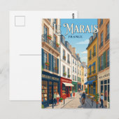 Carte Postale Le Marais France (Devant / Derrière)