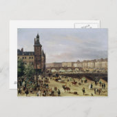 Carte Postale Le marché aux fleurs, 1832 (Devant / Derrière)