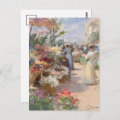 Carte Postale Le marché aux fleurs | Victor Gabriel Gilbert (Devant / Derrière)