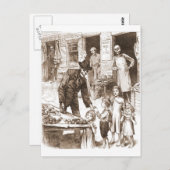 Carte Postale Le marché de la squelette (Devant / Derrière)