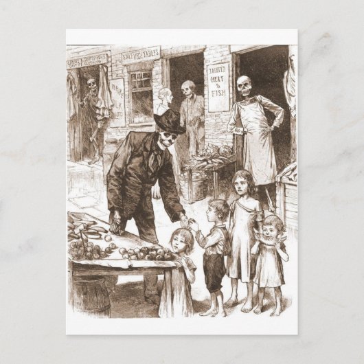 Carte Postale Le marché de la squelette (Devant)