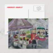 CARTE POSTALE LE MARCHÉ DES AGRICULTEURS (Devant / Derrière)