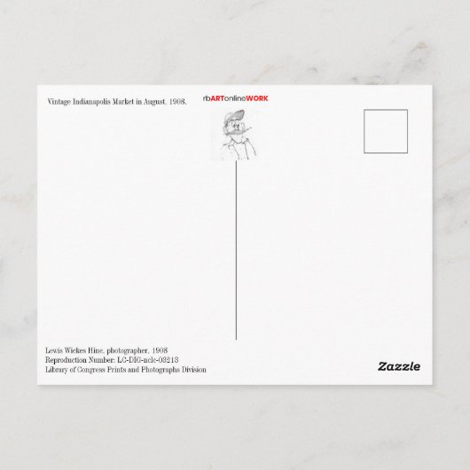 Carte Postale Le marché d'Indianapolis (Dos)