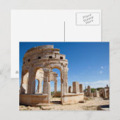 Carte Postale Le Marché, Leptis Magna, district d'Al Khums (Devant / Derrière)