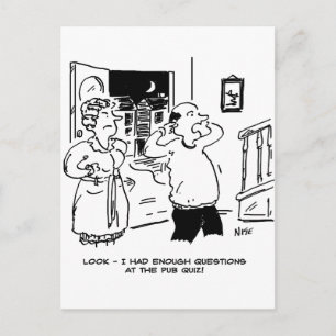 Carte Postale Le mari ne veut pas être interrogé