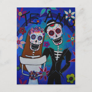 CARTE POSTALE LE MARIAGE AMO DIA DE LOS MUERTOS
