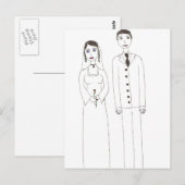 Carte Postale Le mariage Classique (Devant / Derrière)