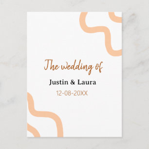 Carte Postale Le mariage de nom de la mariée date pêche