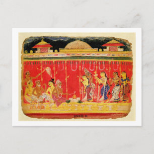 Carte Postale Le mariage des parents de Krishna, d'une dispersio