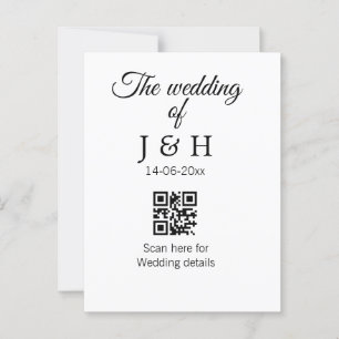 Carte Postale Le mariage du nom du couple ajout détail de scan d